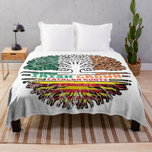 Item preview, Catalonia Catalan Irish Ireland Tree Roots Flag designed and sold by FlagX.