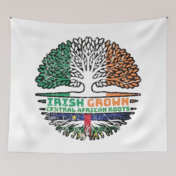 Item preview, Central African Republic Central African Irish Ireland Tree Roots Flag designed and sold by FlagX.