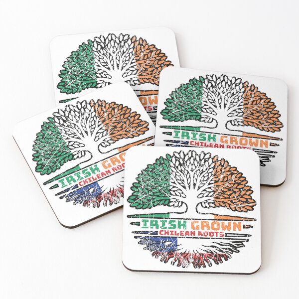 Item preview, Chile Chilean Irish Ireland Tree Roots Flag designed and sold by FlagX.
