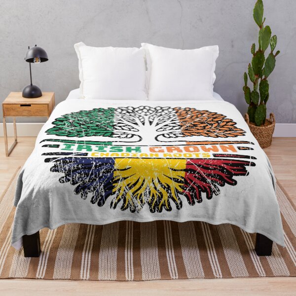 Item preview, Chad Chadian Irish Ireland Tree Roots Flag designed and sold by FlagX.