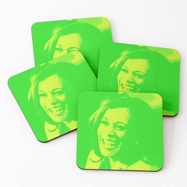 Item preview, kamala laughing in greens designed and sold by Thelittlelord.