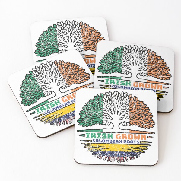 Item preview, Colombia Colombian Irish Ireland Tree Roots Flag designed and sold by FlagX.