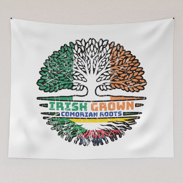 Item preview, Comoros Comorian Irish Ireland Tree Roots Flag designed and sold by FlagX.