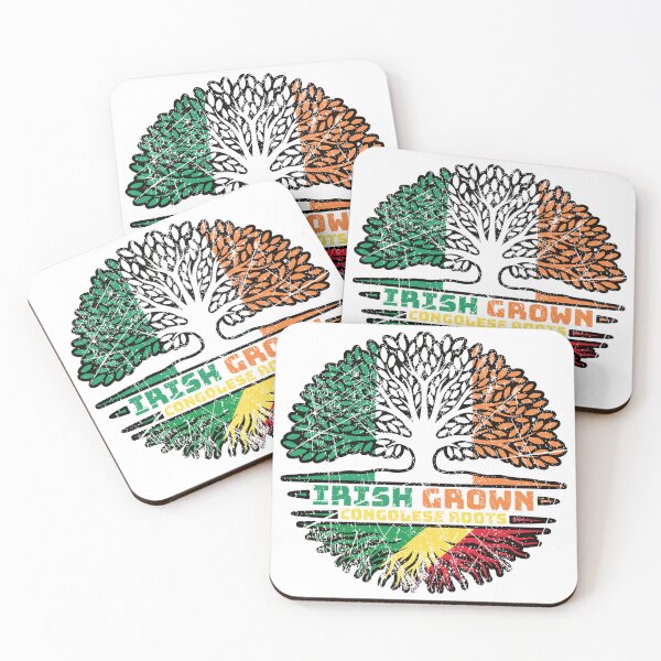Item preview, Congo Congolese Irish Ireland Tree Roots Flag designed and sold by FlagX.