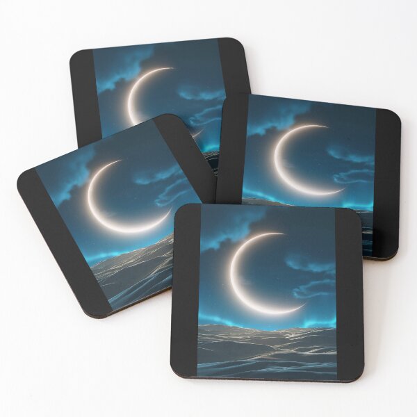 Item preview, Moon in Desert at Night  designed and sold by abderrahmane03.