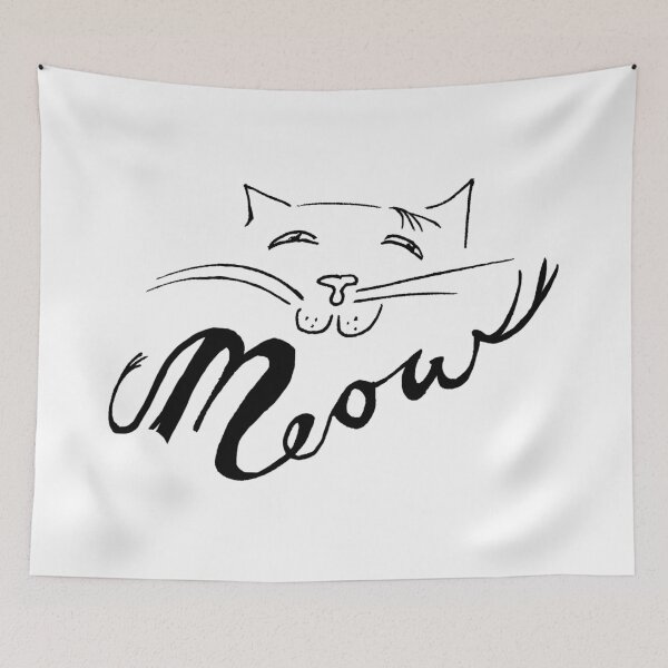 Item preview, Meow Handwritten French Cat Illustration designed and sold by srhosterman.