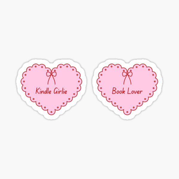 Artikel-Vorschau von kindle girlie and book lover pink and red heart with bow pack, designt und verkauft von catdiasart.