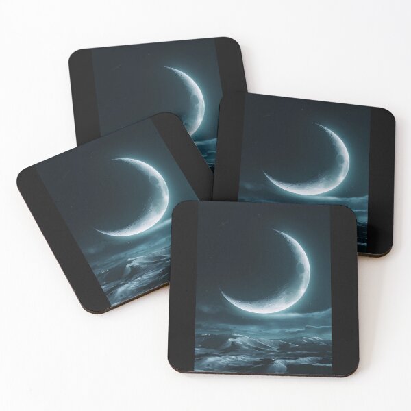 Item preview, Moon in Desert at Night  designed and sold by abderrahmane03.