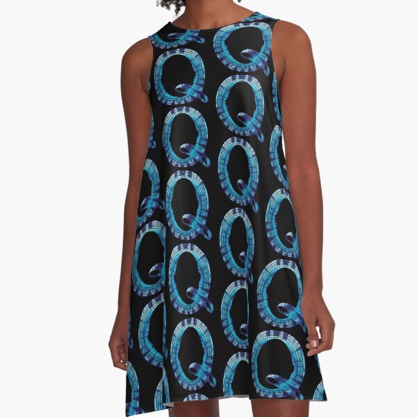 TIE-DYE LETTER Q A-Line Dress