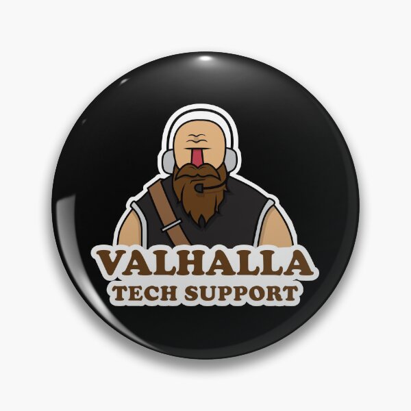 Item preview, Valhalla tech support, funny viking character  designed and sold by Rednosestickers.