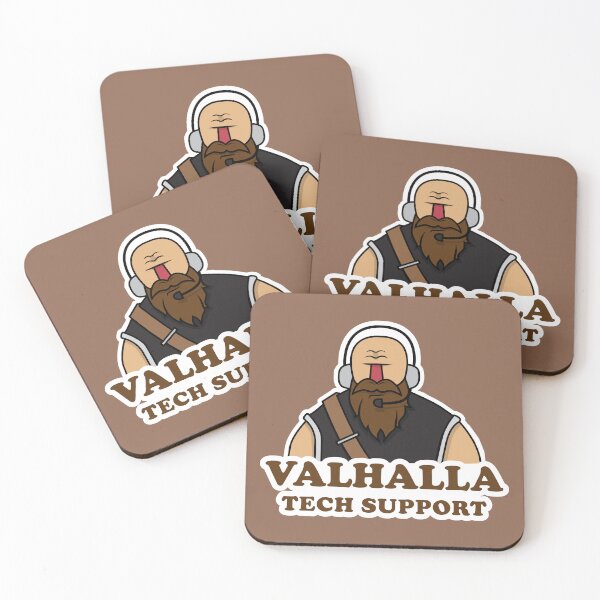 Item preview, Valhalla tech support, funny viking character  designed and sold by Rednosestickers.