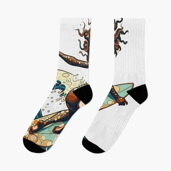 Item preview, Surfer Girl in Gustav Klimt Style Art  designed and sold by OzzFrequency.