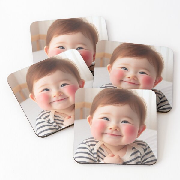 Item preview, Cute baby with red cheeks designed and sold by Ink And Inspire.