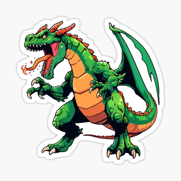 Item preview, Green dragon trogdor Anime sticker t-shirt pillows Cotton Tote Bags... designed and sold by Fantasy  and anime  natural landscape art.