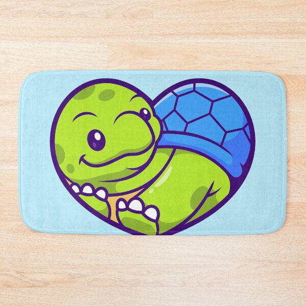 Item preview, Cute Turtle with Love Heart Cartoon Vector Icon Illustration designed and sold by hjian8219.