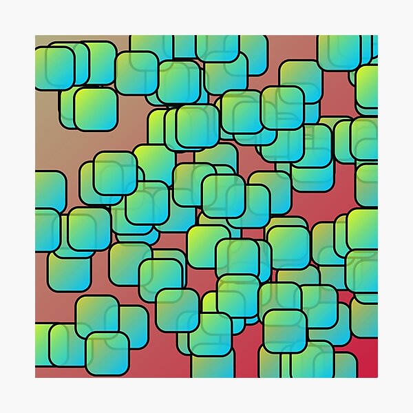 Item preview, Emerald colored squares designed and sold by Gaspar Avila.
