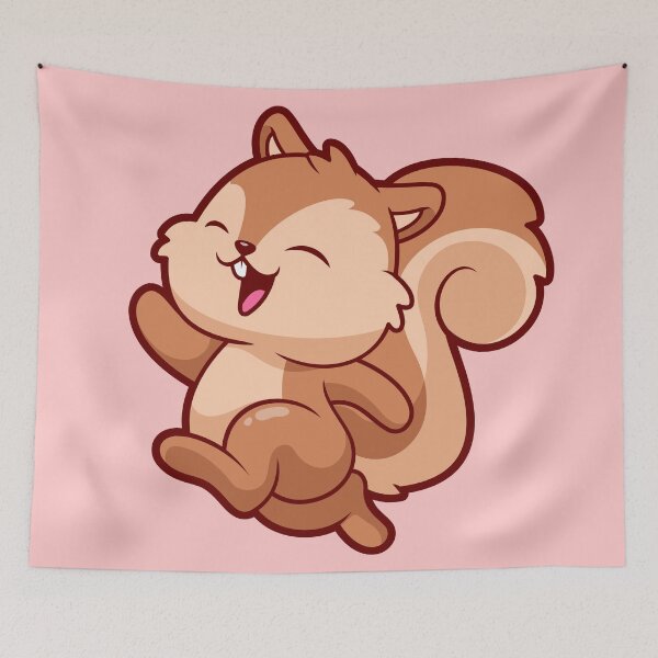 Item preview, Cute Squirrel Jumping Cartoon Vector Icon Illustration designed and sold by hjian8219.