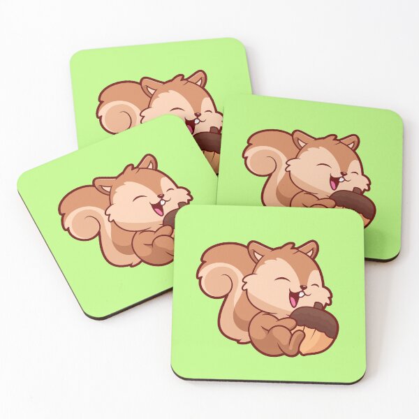 Item preview,  Cute Squirrel Eating Acorn Cartoon Vector Icon Illustration designed and sold by hjian8219.