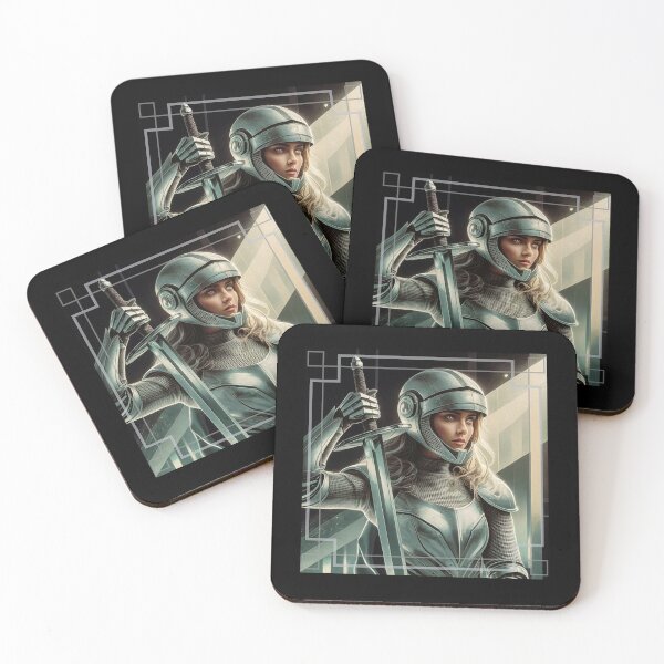 Item preview, Female Knight Futuristic Woman Warrior designed and sold by Mirabilum.