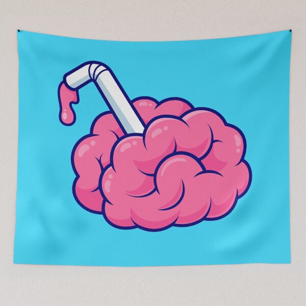Item preview, Cute Brain Juice Cartoon Vector Icon Illustration designed and sold by hjian8219.