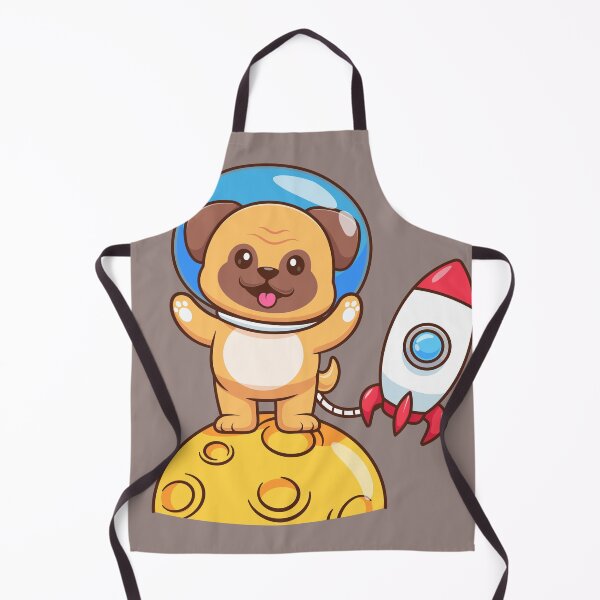 Item preview, Cute Pug Dog Astronaut Flying with Rocket Cartoon Vector Icon Illustration designed and sold by hjian8219.