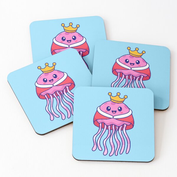Item preview, Cute Jellyfish King with Crown Cartoon Vector Icon Illustration designed and sold by hjian8219.