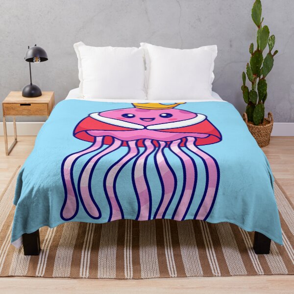 Item preview, Cute Jellyfish King with Crown Cartoon Vector Icon Illustration designed and sold by hjian8219.