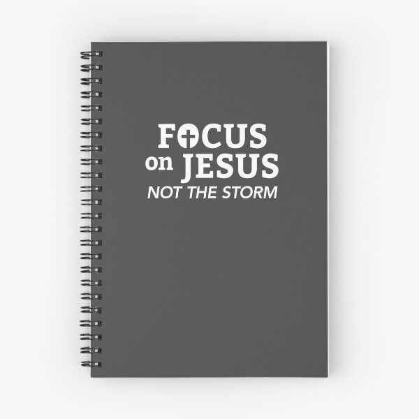 Item preview, Focus On Jesus Not The Storm Bible Quote Christian Saying gray charcoal background HD HIGH QUALITY ONLINE STORE designed and sold by bard-art.