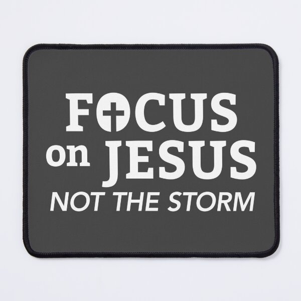Item preview, Focus On Jesus Not The Storm Bible Quote Christian Saying gray charcoal background HD HIGH QUALITY ONLINE STORE designed and sold by bard-art.