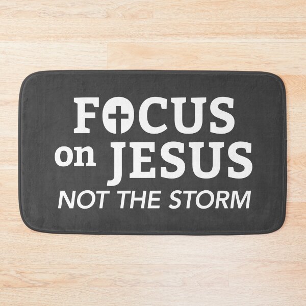 Item preview, Focus On Jesus Not The Storm Bible Quote Christian Saying gray charcoal background HD HIGH QUALITY ONLINE STORE designed and sold by bard-art.