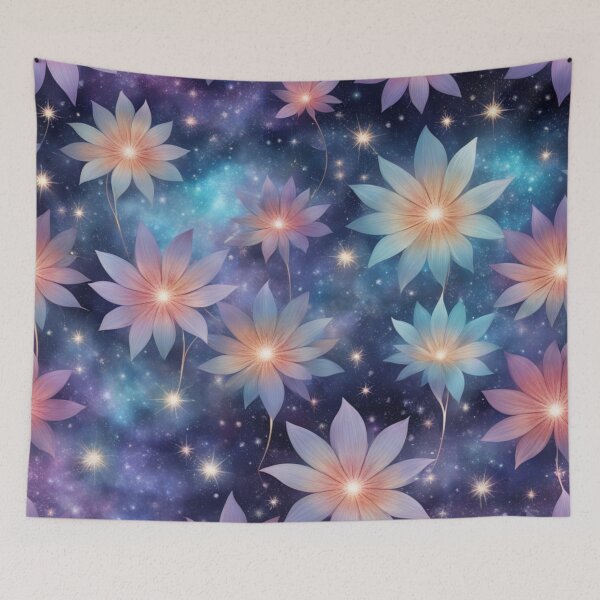 Item preview, Seamless Celestial Flowers - Outer Space designed and sold by JoeZigns81.