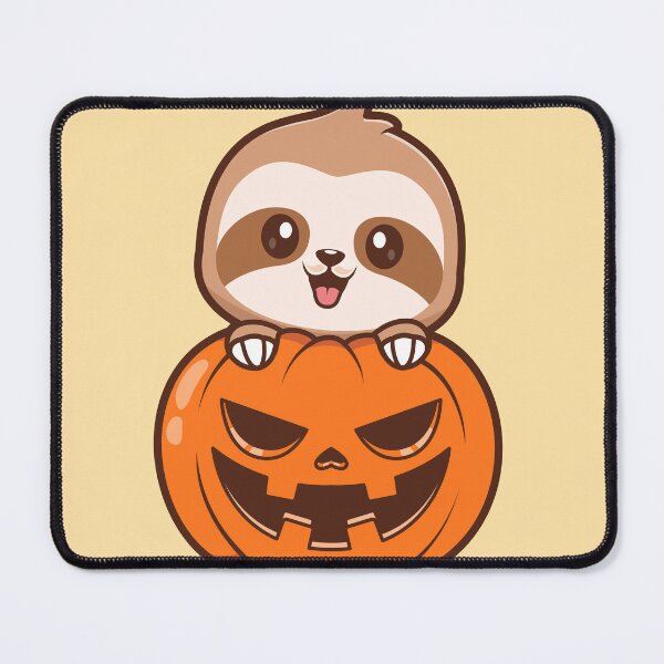 Item preview, Cute Sloth with Pumpkin Halloween Cartoon Vector Icon Illustration designed and sold by hjian8219.