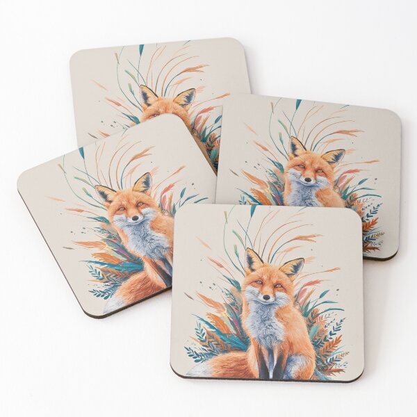 Item preview, Cute Fox. Adorable fox, watercolor fox, fox drawing, floral fox, fox image designed and sold by FoxVibes.