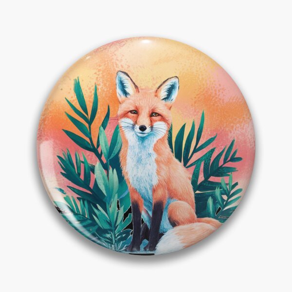 Item preview, Cute Fox. Adorable fox, watercolor fox, fox drawing, floral fox, fox image designed and sold by FoxVibes.