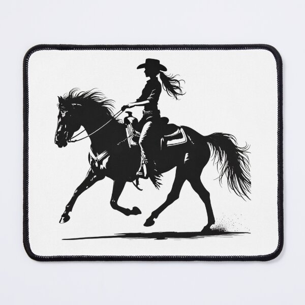 Item preview, Silhouette of a Cowgirl on Horseback designed and sold by GlassPenny.