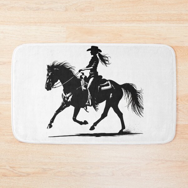 Item preview, Silhouette of a Cowgirl on Horseback designed and sold by GlassPenny.