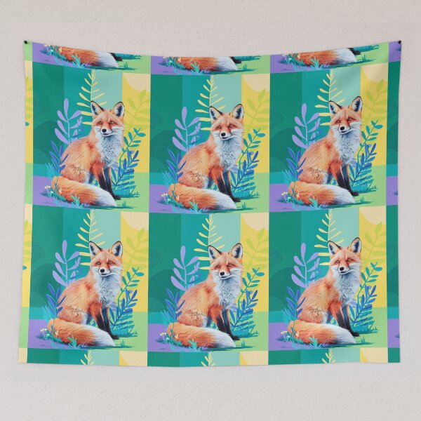 Artikelvorschau, Kopie von „Niedlicher Fuchs“. Entzückender Fuchs, Aquarellfuchs, Fuchszeichnung, Blumenfuchs, Fuchsbild entworfen und verkauft von FoxVibes.