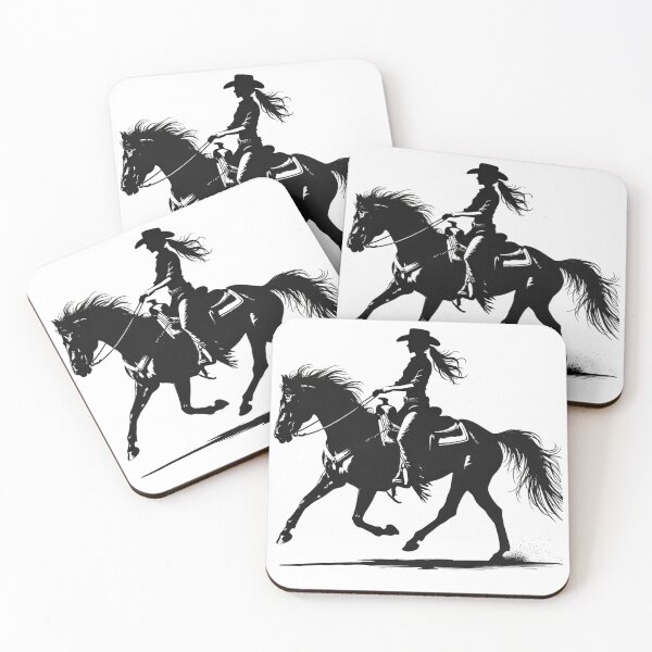 Item preview, Silhouette of a Cowgirl on Horseback designed and sold by GlassPenny.