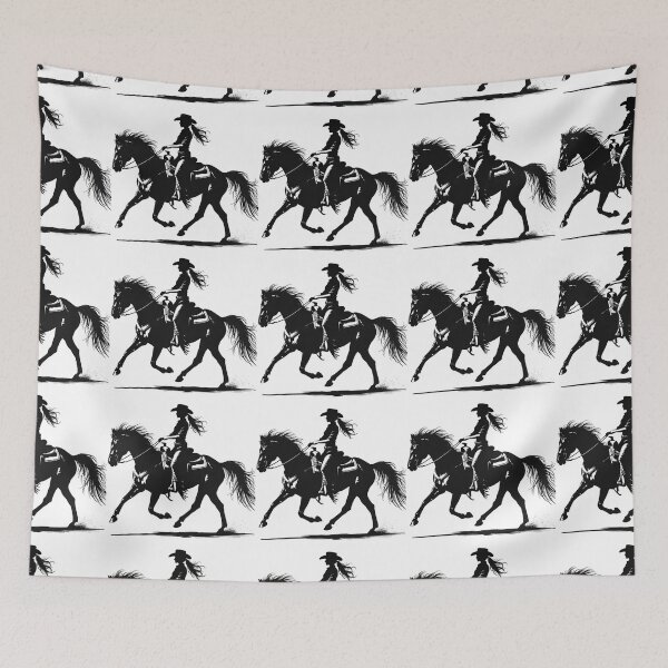 Item preview, Silhouette of a Cowgirl on Horseback designed and sold by GlassPenny.