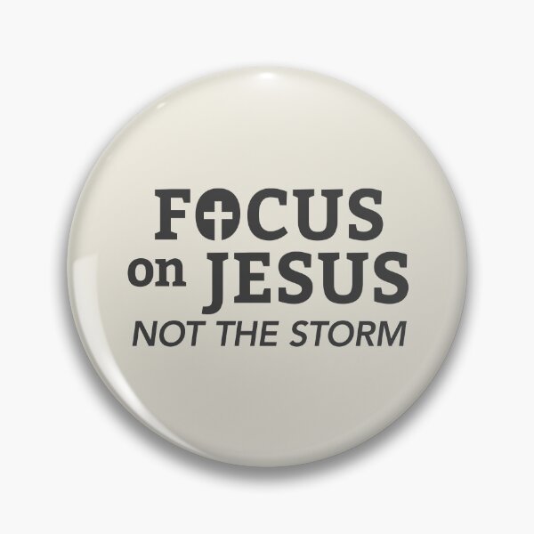 Item preview, Focus On Jesus Not The Storm Bible Quote Christian Saying charcoal on beige background HD HIGH QUALITY ONLINE STORE designed and sold by bard-art.