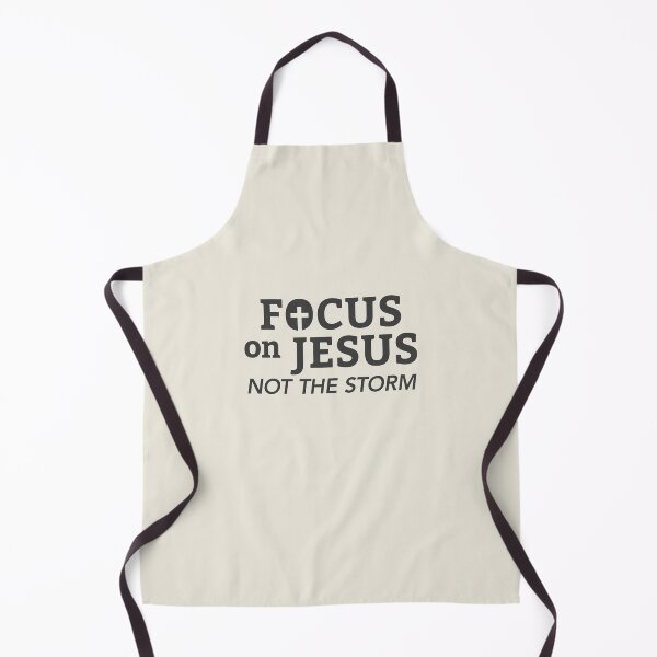 Item preview, Focus On Jesus Not The Storm Bible Quote Christian Saying charcoal on beige background HD HIGH QUALITY ONLINE STORE designed and sold by bard-art.