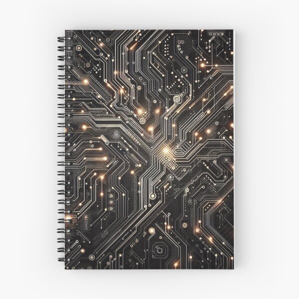 Item preview, Futuristic Circuitry: Electronic Chip Pattern on Black designed and sold by Rui Fernandes.