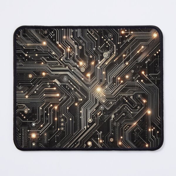 Item preview, Futuristic Circuitry: Electronic Chip Pattern on Black designed and sold by Rui Fernandes.