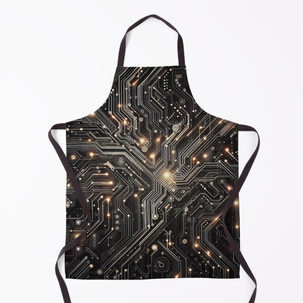 Item preview, Futuristic Circuitry: Electronic Chip Pattern on Black designed and sold by Rui Fernandes.