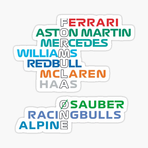 Item preview, Formula One Teams horizontal 2024 designed and sold by ilustralima.