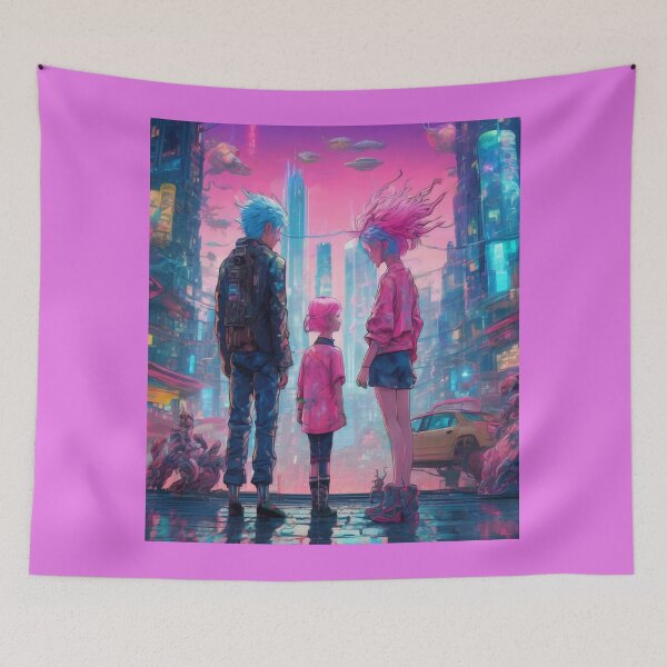Item preview, "Manga World: A Japanese Urban Landscape with Fantastic Elements" designed and sold by Artisticanvas.