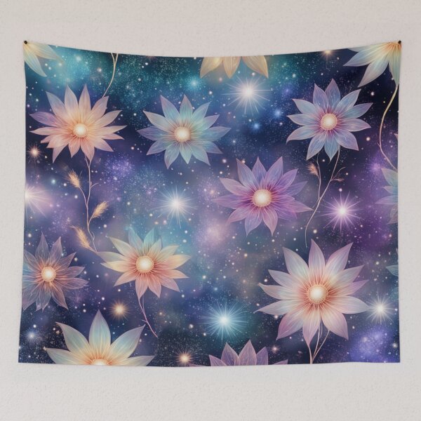 Item preview, Seamless Celestial Flowers - Outer Space designed and sold by JoeZigns81.