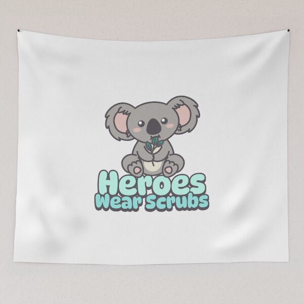 Item preview, Heroes Wear Scrubs t-shirt, Mug, Hat, Pin, magnet,Tote Bag, Clock, Phone case, Mouse Pad designed and sold by HannZech.