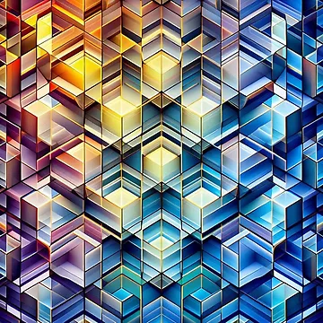 Artwork thumbnail, Prismatic Spectrum: Refraction-Inspired Pattern by Rui Fernandes