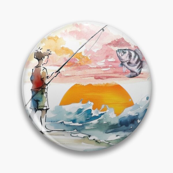 Item preview, Saltwater Sunset Surf Fishing  designed and sold by HausKatz.